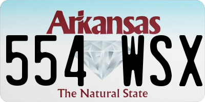 AR license plate 554WSX