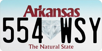 AR license plate 554WSY