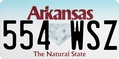 AR license plate 554WSZ