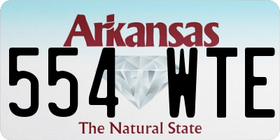 AR license plate 554WTE