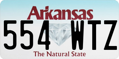 AR license plate 554WTZ