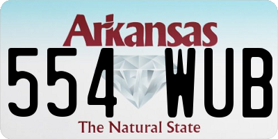 AR license plate 554WUB