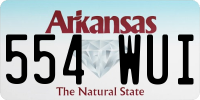 AR license plate 554WUI