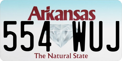 AR license plate 554WUJ