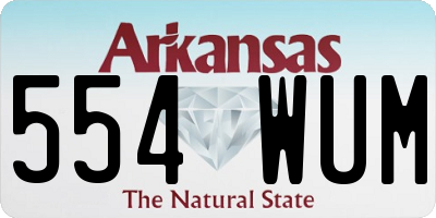 AR license plate 554WUM