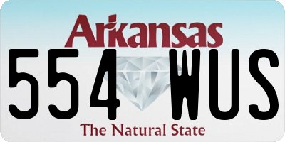 AR license plate 554WUS