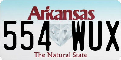 AR license plate 554WUX