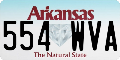AR license plate 554WVA