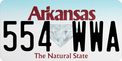 AR license plate 554WWA