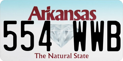AR license plate 554WWB