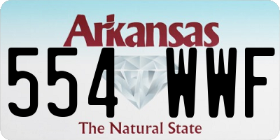 AR license plate 554WWF