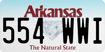 AR license plate 554WWI