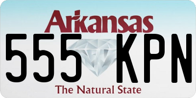 AR license plate 555KPN