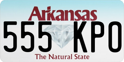 AR license plate 555KPO