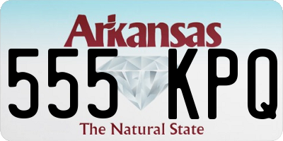 AR license plate 555KPQ