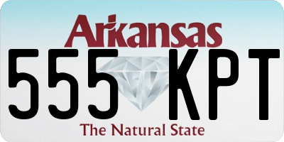 AR license plate 555KPT