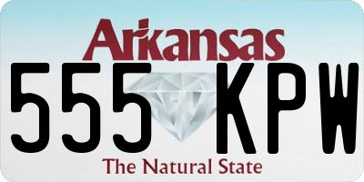 AR license plate 555KPW