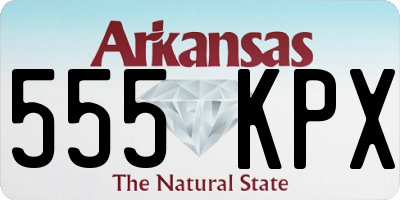 AR license plate 555KPX