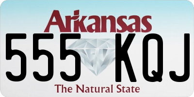 AR license plate 555KQJ