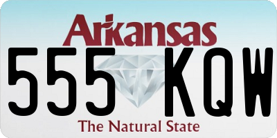 AR license plate 555KQW