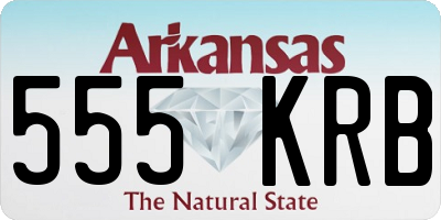 AR license plate 555KRB