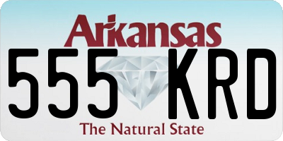 AR license plate 555KRD