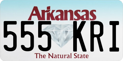 AR license plate 555KRI