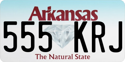 AR license plate 555KRJ