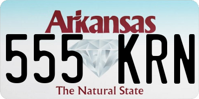 AR license plate 555KRN