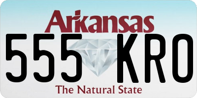 AR license plate 555KRO