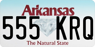 AR license plate 555KRQ