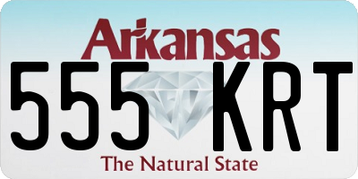 AR license plate 555KRT
