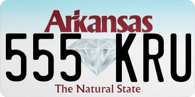 AR license plate 555KRU