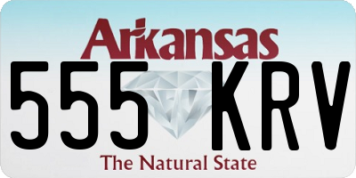 AR license plate 555KRV