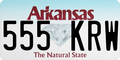 AR license plate 555KRW