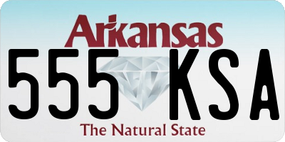 AR license plate 555KSA
