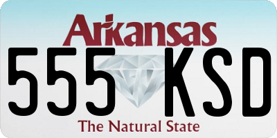 AR license plate 555KSD