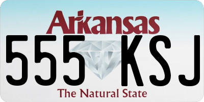 AR license plate 555KSJ
