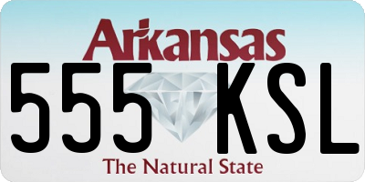 AR license plate 555KSL