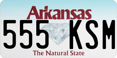 AR license plate 555KSM
