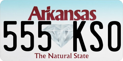 AR license plate 555KSO