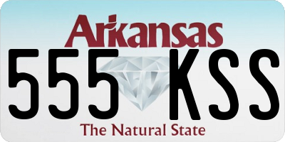 AR license plate 555KSS