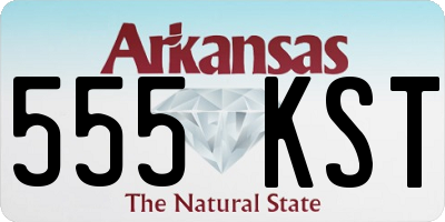 AR license plate 555KST