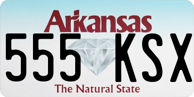 AR license plate 555KSX