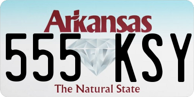 AR license plate 555KSY