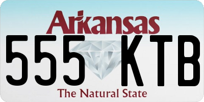 AR license plate 555KTB
