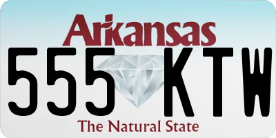 AR license plate 555KTW