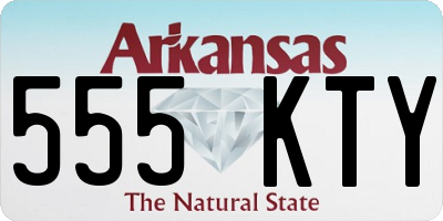 AR license plate 555KTY