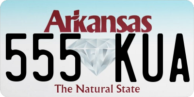 AR license plate 555KUA