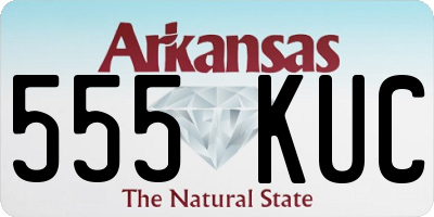 AR license plate 555KUC